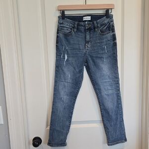 Studio Blue Distressed Ankle Jeans